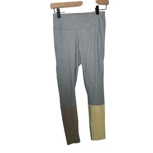 Outdoor Voices High Rise ColorBlock Earthtoned 7/8 Leggings Gorpcore Utility GYM